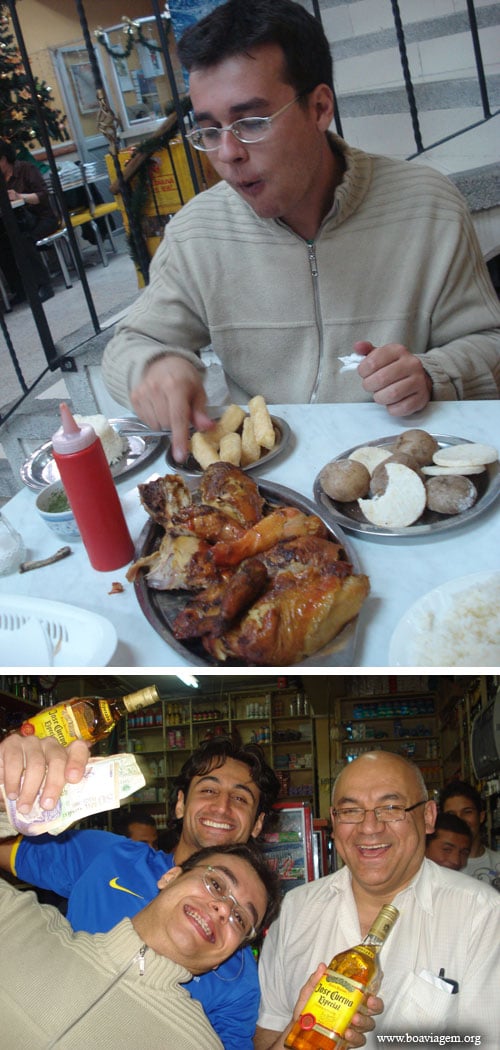 Pollo con papas antes das 25 horas de buzão