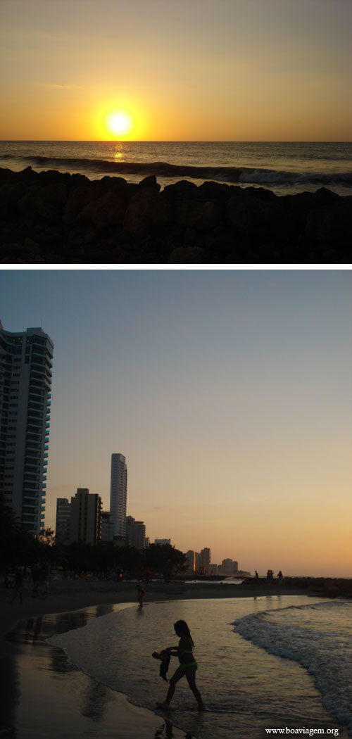 Por do Sol em Bocagrande - Cartagena das Índias