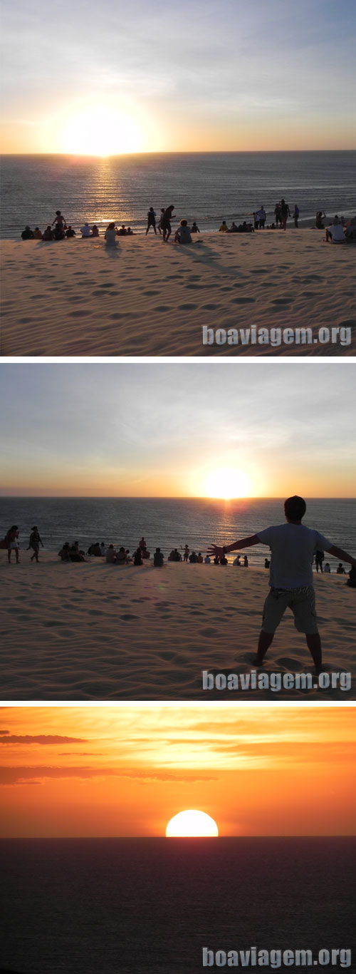 Por do sol é atração principal de Jericoacoara