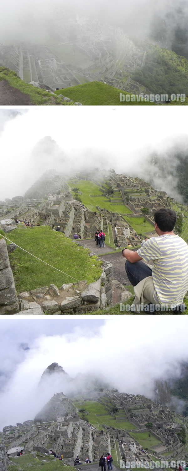 Macchu Picchu encoberto pelas nuvens da manhã