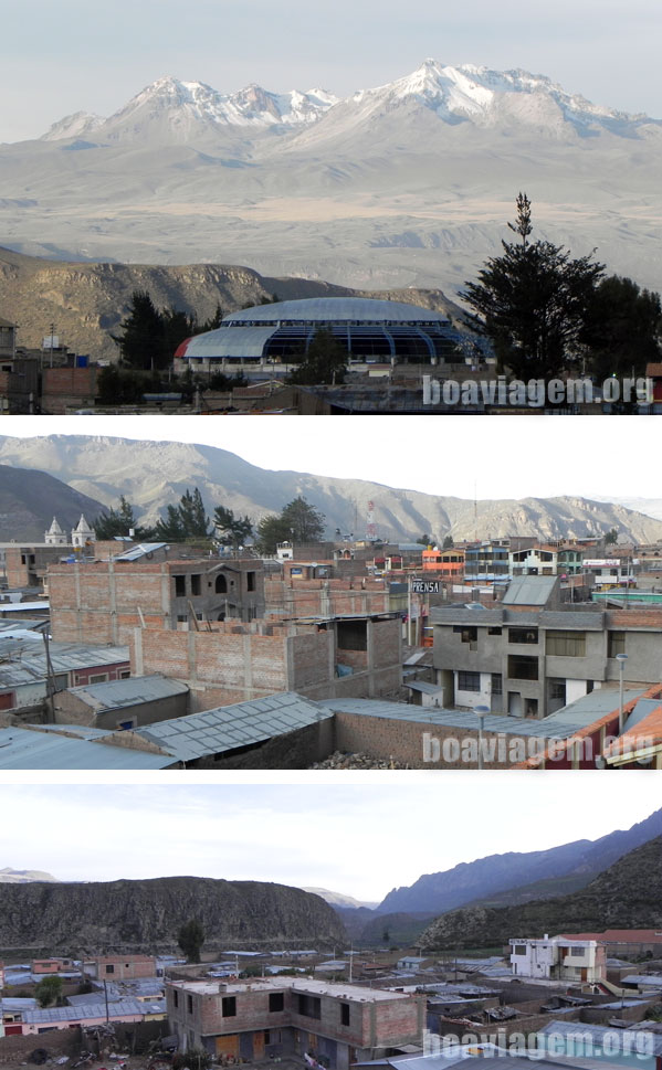 Visão geral da cidade de Chivay no Canyon del Colca