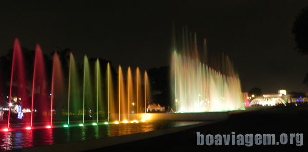 Fonte de água arco-iris