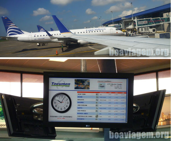 Desembarquei dez horas da manhã (hora local Panamá)
