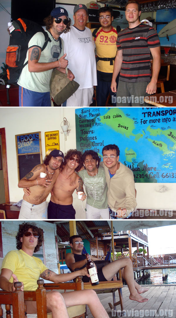 No albergue em Bocas del Toro com amigos
