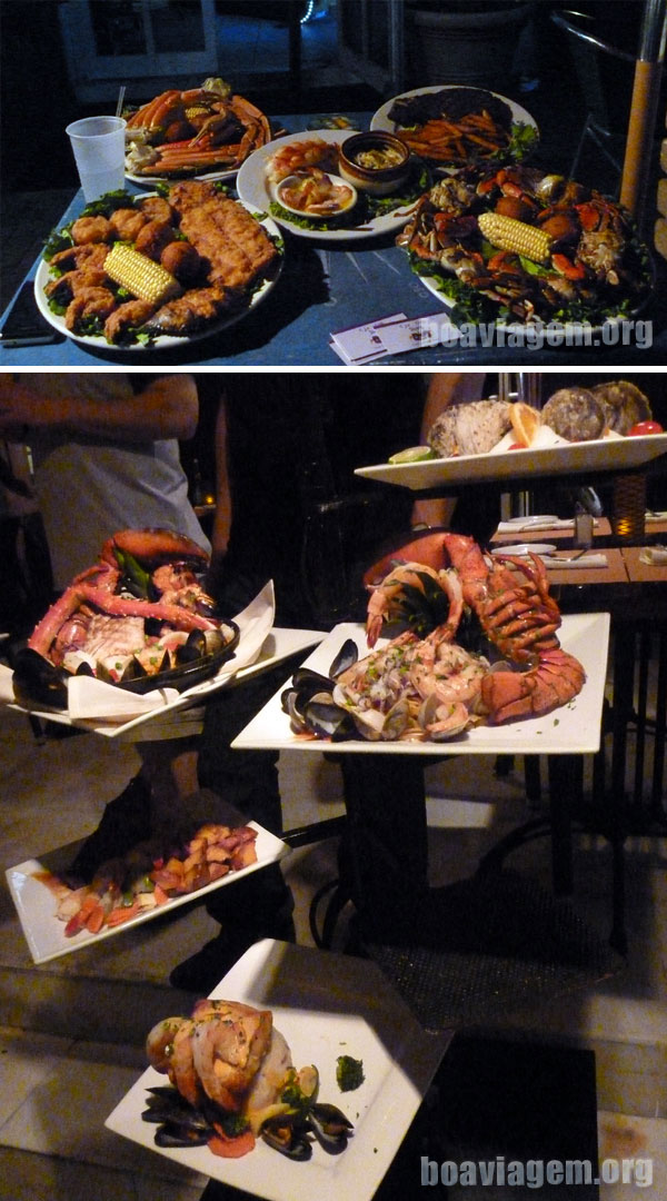 Frutos do mar na Ocean Drive