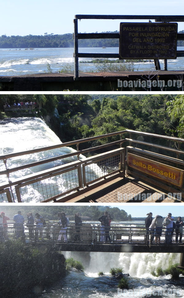Caminhando nas plataformas que levam ás Cataratas da Argentina