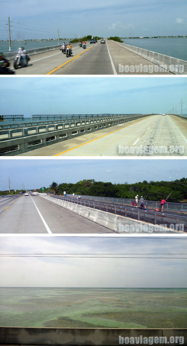 Rodovia conectada por pontes construídas em pleno oceano