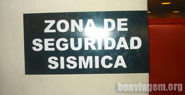 Alerta de segurança anti terremotos