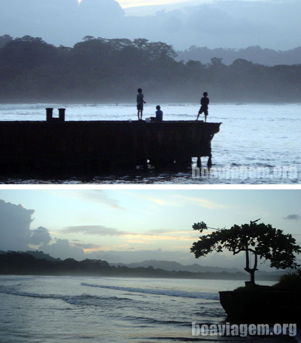 Entardecer praia Puerto Viejo