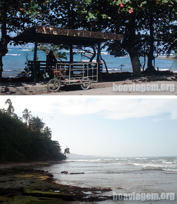 Primeiras impressões da praia em Puerto Viejo
