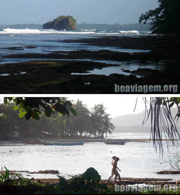 Visual das praias de Puerto Viejo na Costa Rica