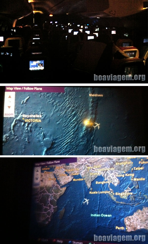 Voo noturno da Thai de Joanesburgo a Bangkok