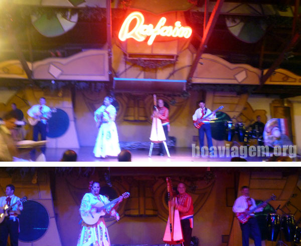 Apresentações artísticas na Rafain Churrascaria