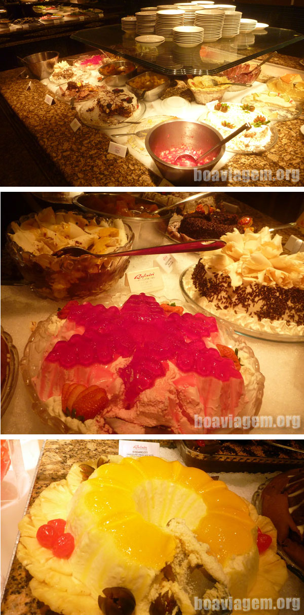 Sobremesas na Rafain Churrascaria