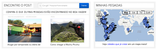 Últimas pesquisas e as minhas pegadas