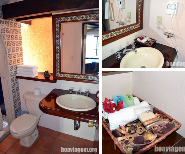 Estilo dos banheiros do Hotel Lunata