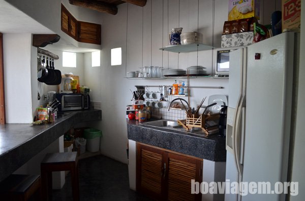 Cozinha integrada ao apartamento master