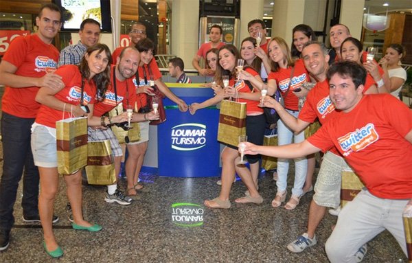 Blogueiros na inauguração do stand da Loumar no JL Shopping