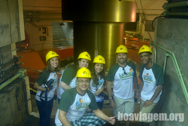 Em uma das turbinas da Itaipu Binacional