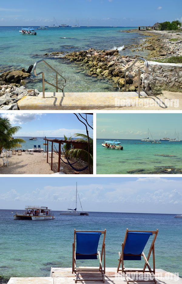 Vista do lugar onde mergulhei em Cozumel