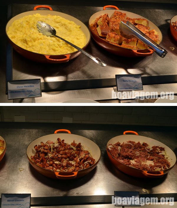 Bacon crocante, carne seca, ovos mexidos e tortas - foco em algumas delícias do café da manhã