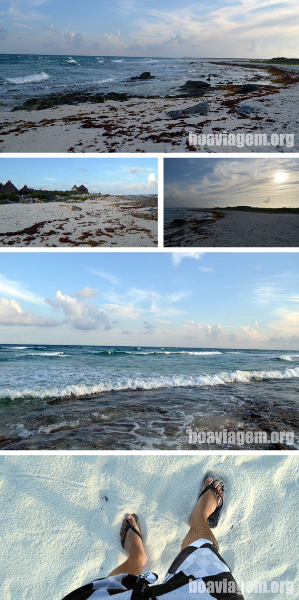 Visual das praias de Punta Sur em Cozumel