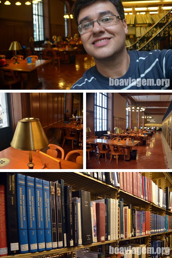 O interior da Biblioteca Pública de Nova York