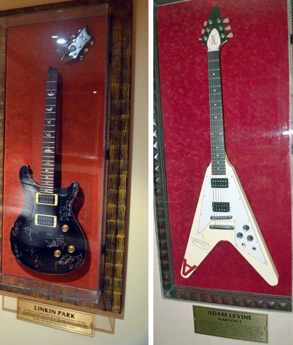 Guitarras de Linkin Park e Adam Levine (Maroon 5)
