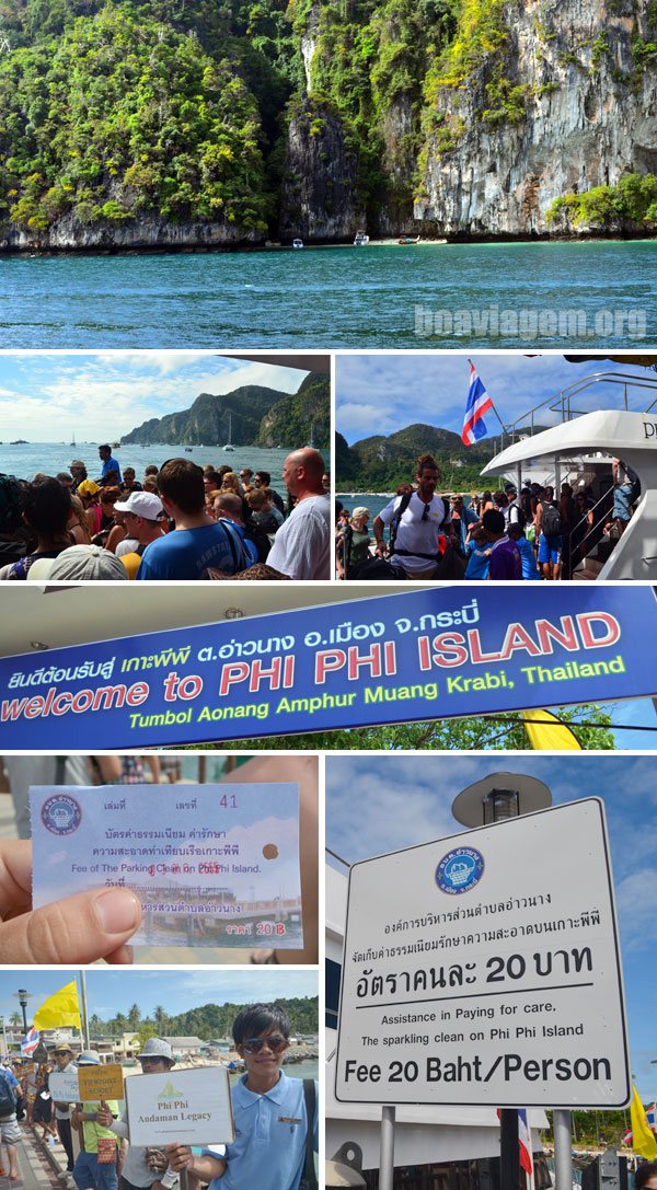 Chegada a Koh Phi Phi no sul da Tailândia