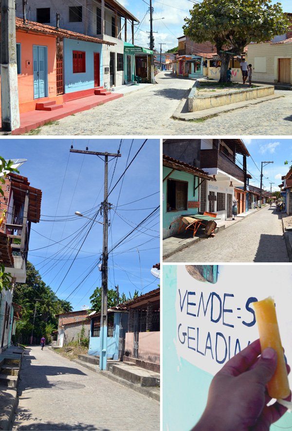 Ruas do vilarejo de Boipeba