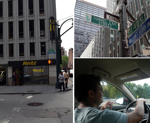 Retirando o carro na Hertz de Midtown