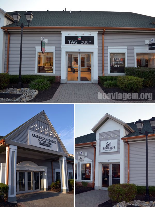 Algumas lojas do WoodBury TagHeuer, Amercian Outfitters, Swarovski Outlet