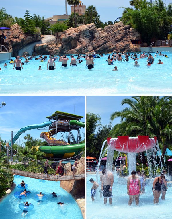 Piscina de ondas, toboáguas e muita água por todos os lados!