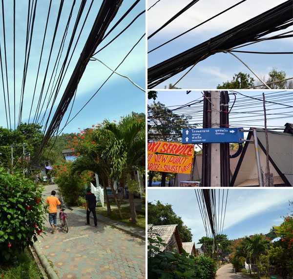 Cabos de eletricidade e telefonia na Tailândia dão medo!