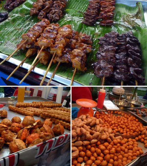 Comida de rua por todos os lados em Bangkok