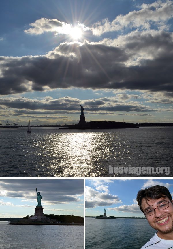 Estátua da Liberdade vista do Ferry para a Staten Island