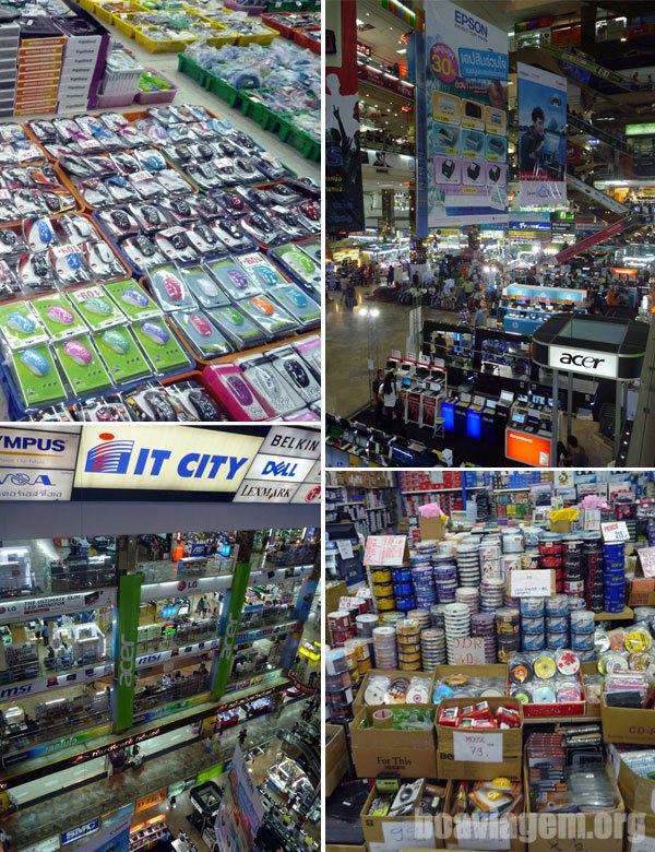 IT City no Pantip Plaza - a cidade dos computadores - toneladas de mercadorias