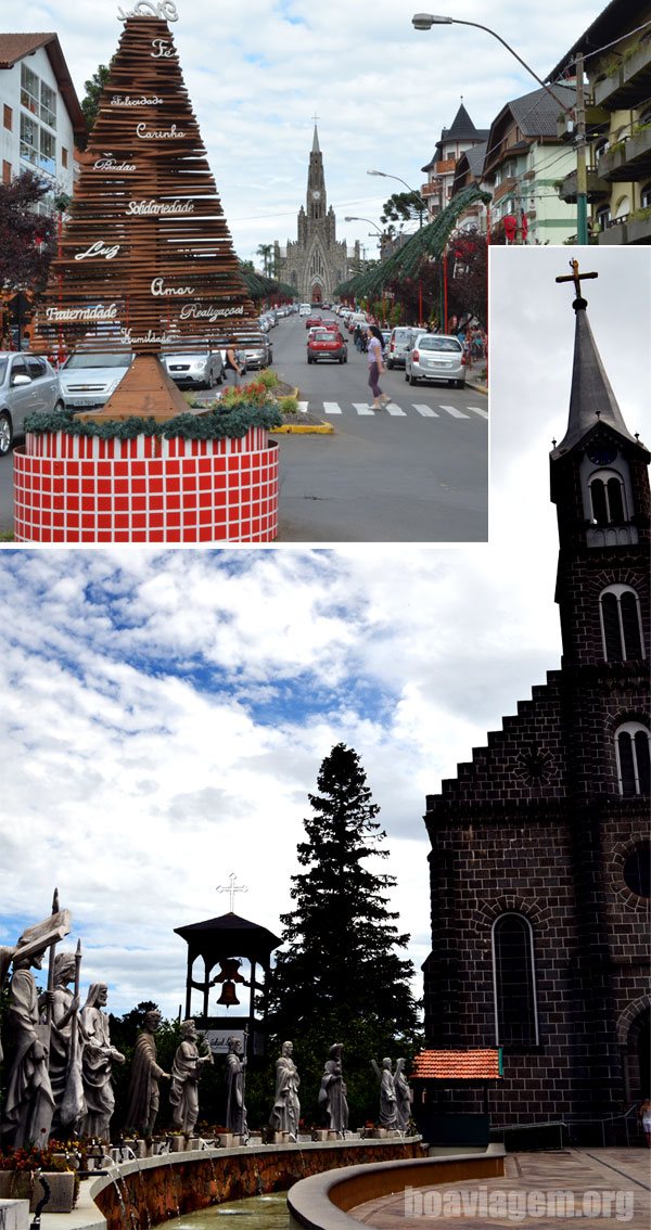 Respectivamente as Igrejas de Canela e Gramado