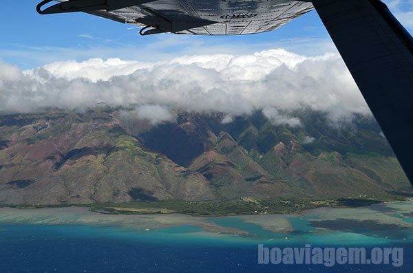 Paisagens no caminho entre Oahu e Maui