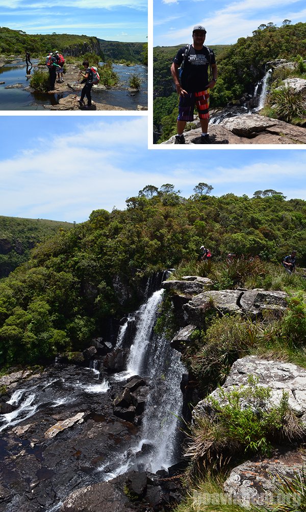 Depois de atravessar o riozinho, do outro lado contemplamos uma bela cachoeira