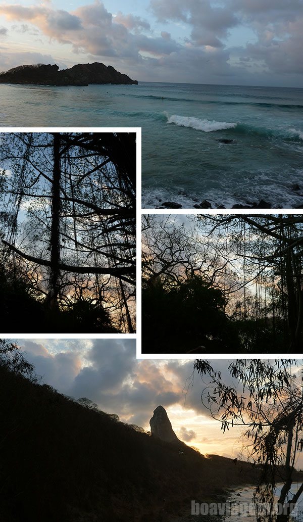 Constrates de um fim de dia em Fernando de Noronha
