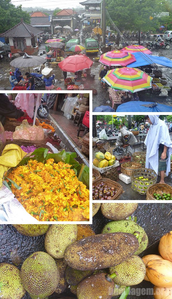 Feira livre na Ilha de Bali