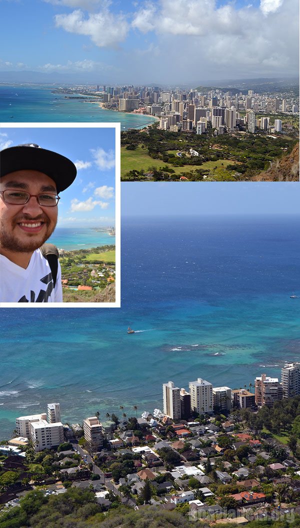 Waikiki vista desde o topo do vulcão