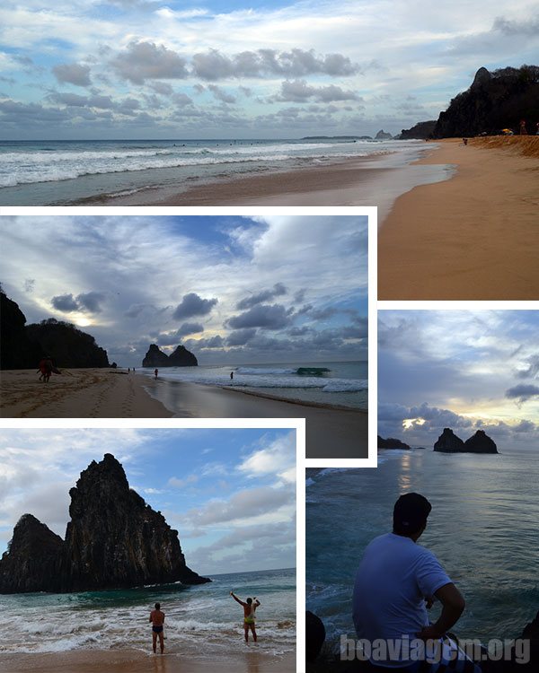 Preparando-se para assisitir ao espetáculo diário do pôr do sol em Noronha