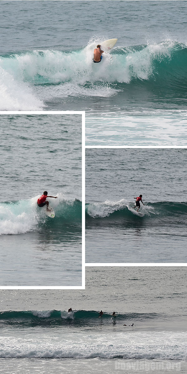 Surfistas na função em Uluwatu