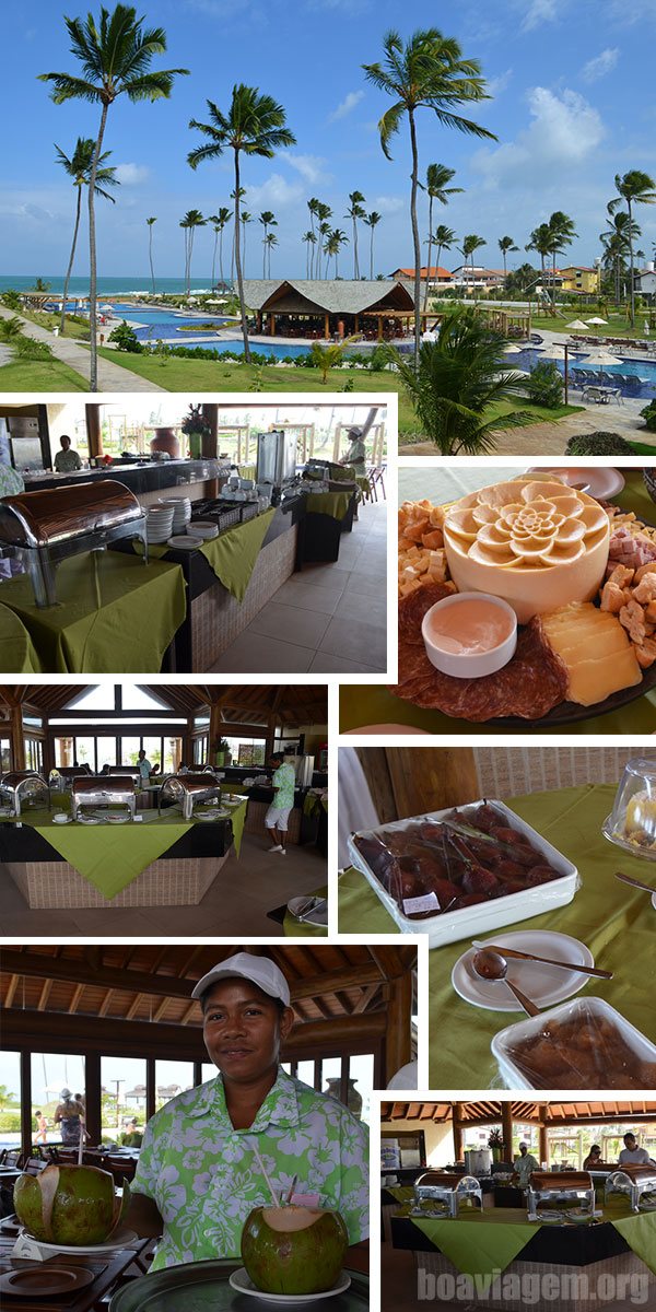 Hora do almoço com vista para a praia e piscinas do Best Western