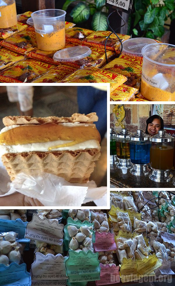 Sorvetes (o meu foi de rapadura), doces, licores e farinhas - Goiás é mais!