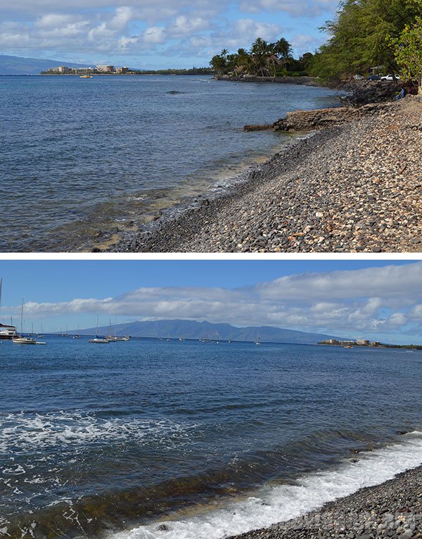 Uma das praias próximas a Lahaina