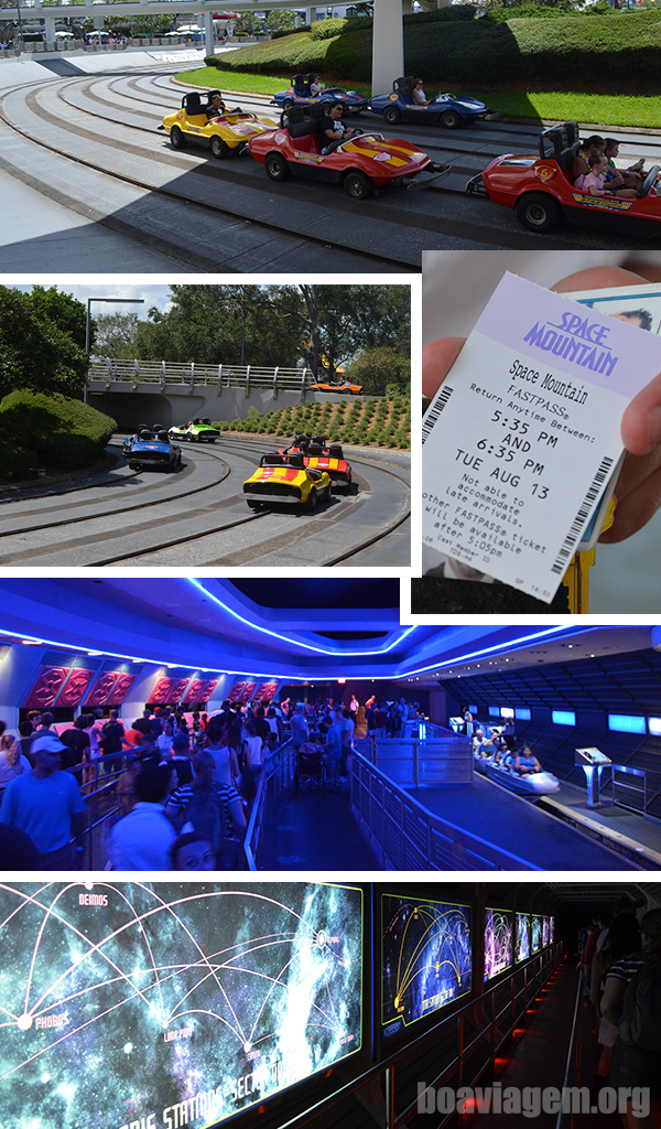 Chegando no Epcot, exemplo de FastPass e filas para o Test Track