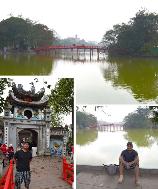 Lago Hoàn Kiếm no centro de Hanói